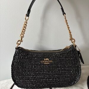 Coach Teri Straw Shoulder Bag